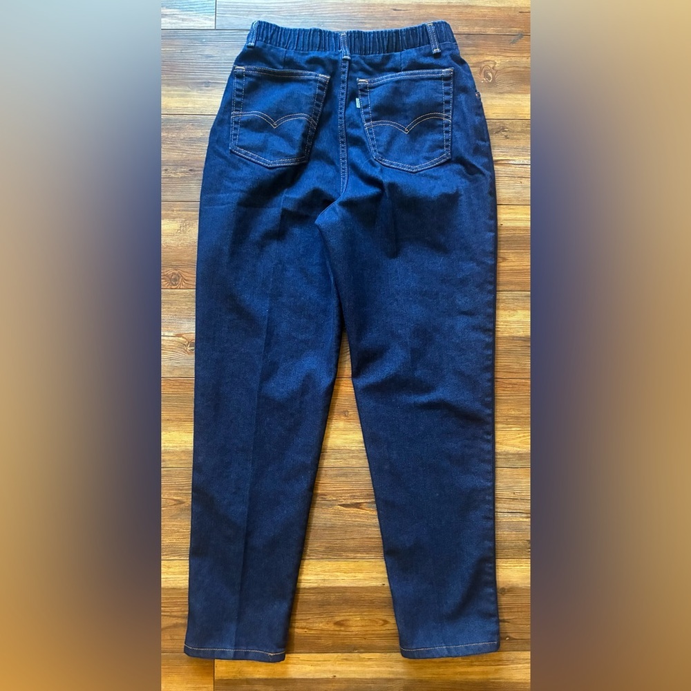 Vintage 90s Levi’s 2500B USA Mom Jeans Elastic Waist Dark Wash 16 - Picture 10 of 13